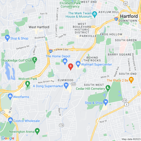 GN Construction.net location map: 528 New Park Ave., West Hartford, CT