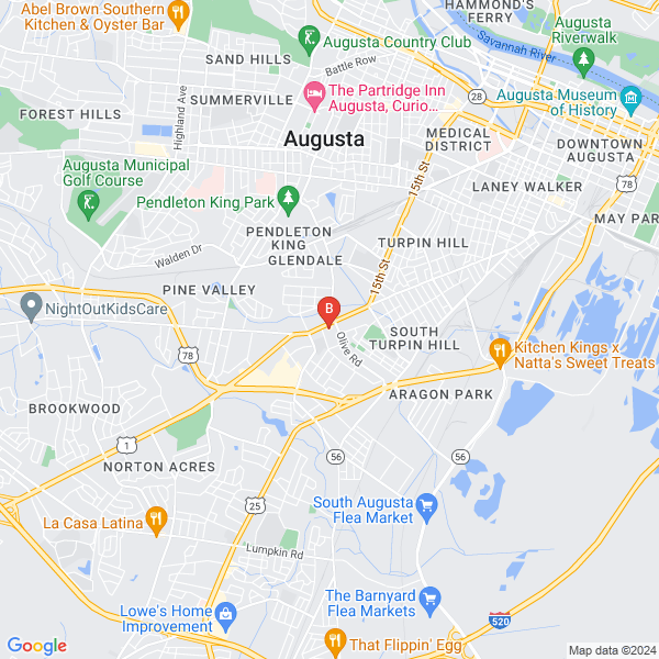 Augusta Asbestos Testing & Removal Pros location map: 8 Albright Ln, Augusta, GA